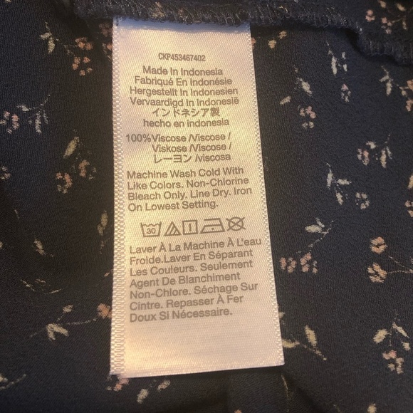 MADEWELL Easy Midi Dress in Spring Fling Women's Size Medium Blue Ditsy Floral - Picture 7 of 10